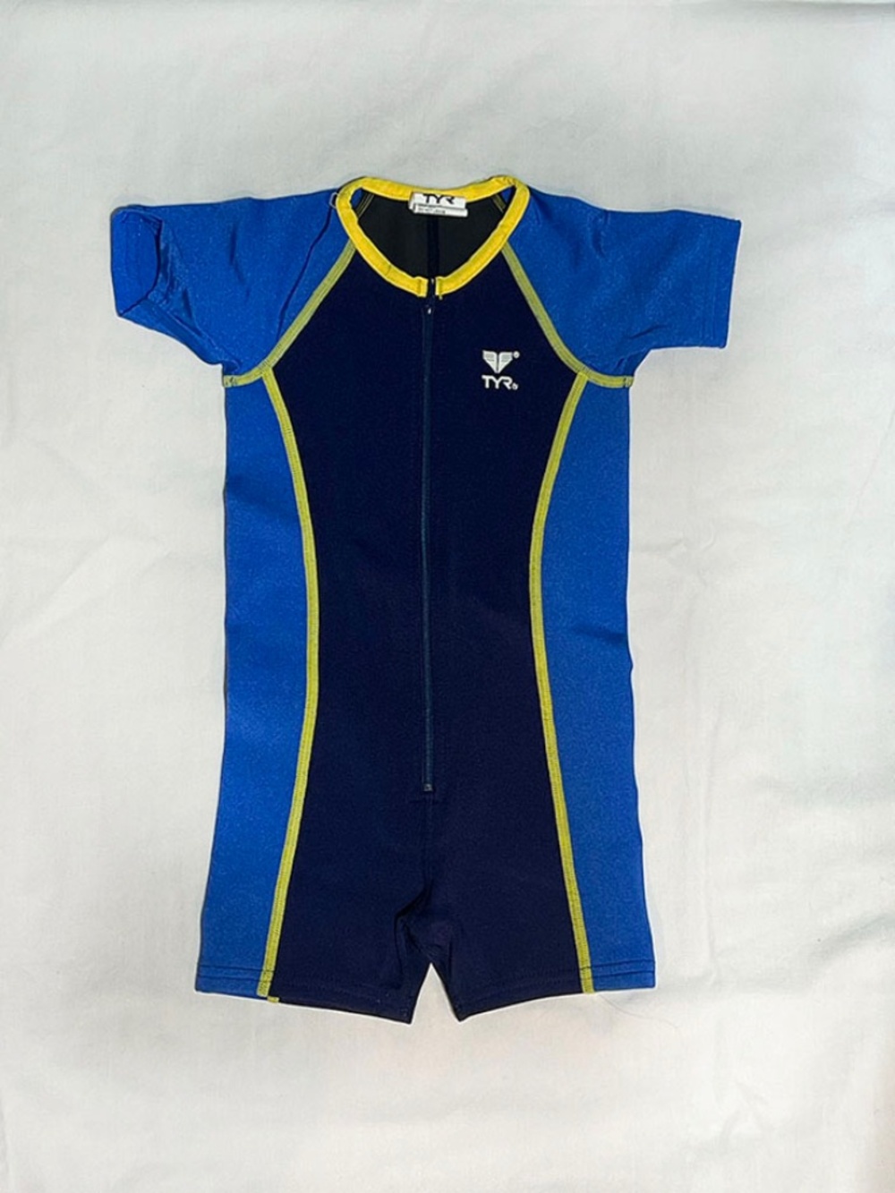 TYR Solid Thermal Suit (2T)  short sleeve shorty Blue/Navy/Yellow